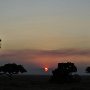 Ngorongoro Crater at sunset 