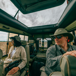 Game drive in the Ngorongoro Crater