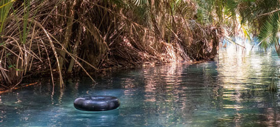 Floating tube in Chemka Hot Springs