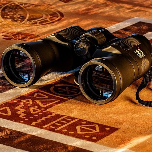 Binoculars to be used on the mountains in Tanzania